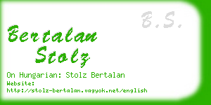 bertalan stolz business card